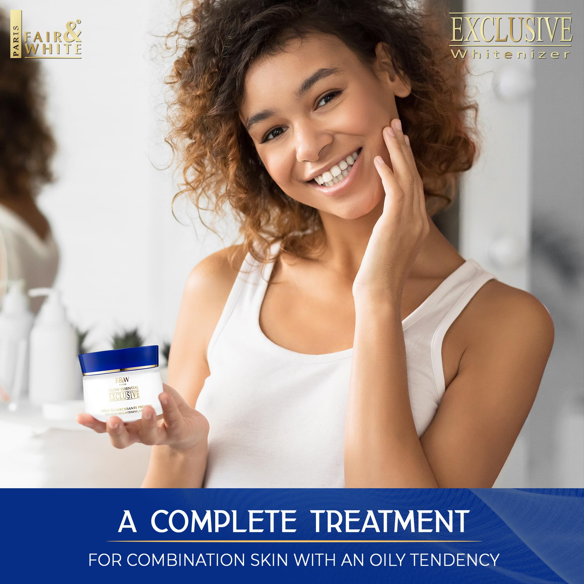 Fair & White Exclusive Fade Face & Body Cream supports dry skin hydration.