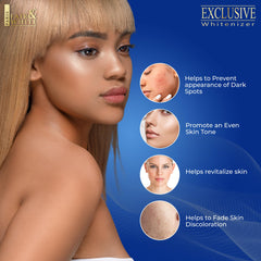 Fair & White Exclusive Fade texture swatch showing creamy consistency for dry skin.