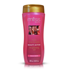 FAIR & WHITE Miss White Brightening Oil bottle promoting smooth, hydrated skin.