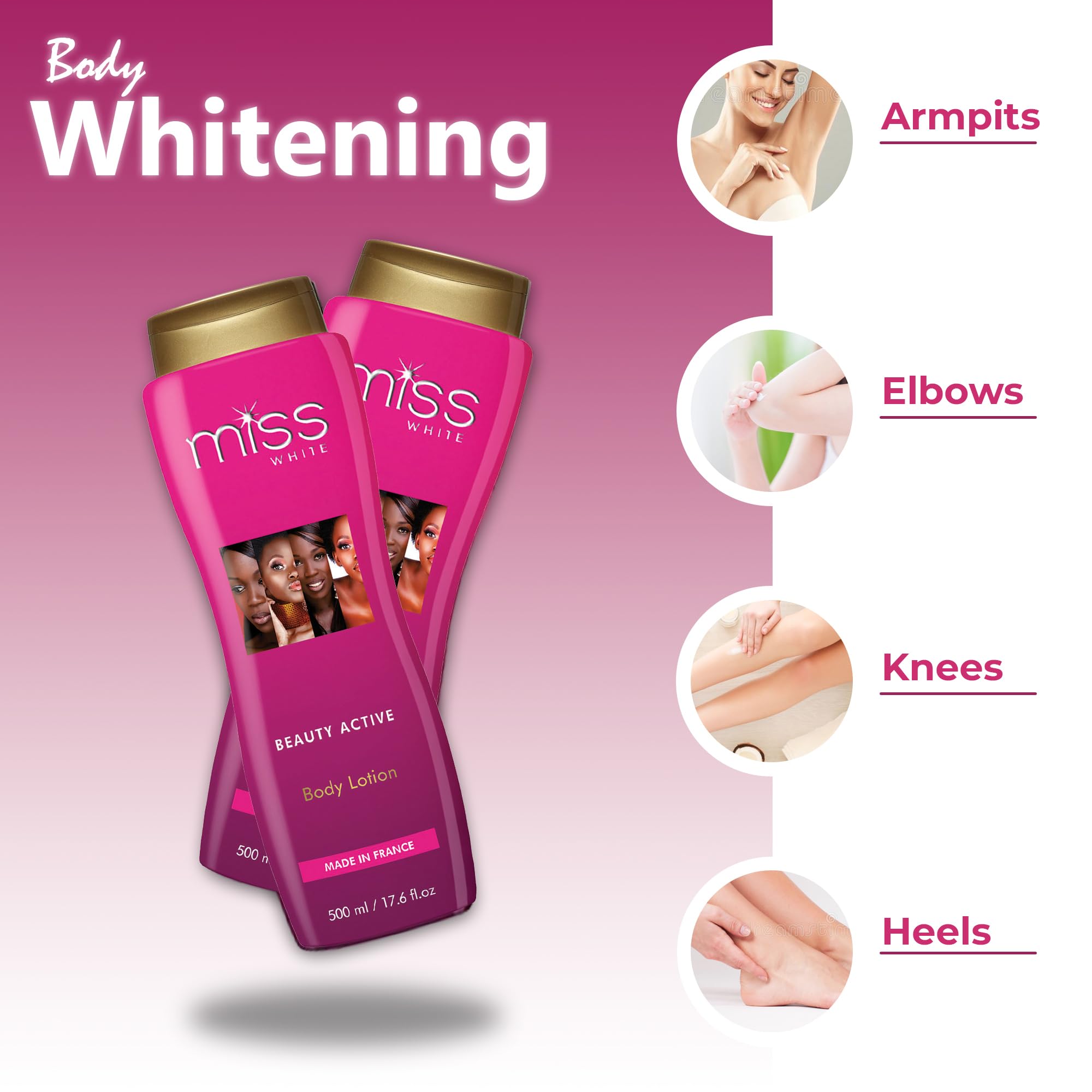 Miss White SPF 50 reminder beside bottle for daytime protection.