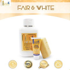 FAIR & WHITE Original AHA Exfoliating Soap foam on hand cleansing