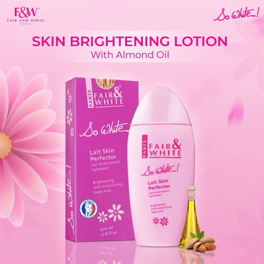 FAIR & WHITE So White packaging close-up with pink feminine design.