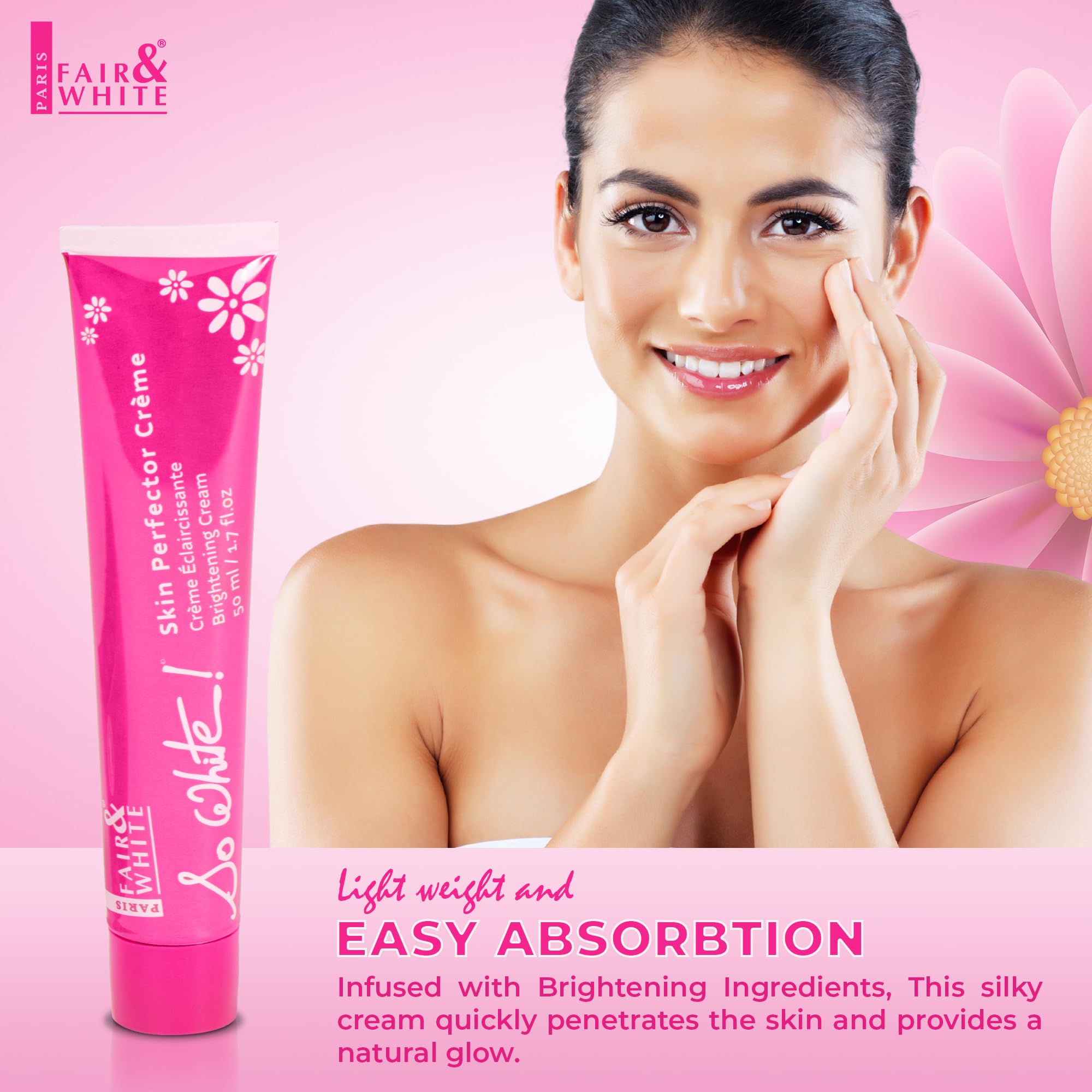 Fair & White So White Perfector Cream paired with So White Serum for brighter look
