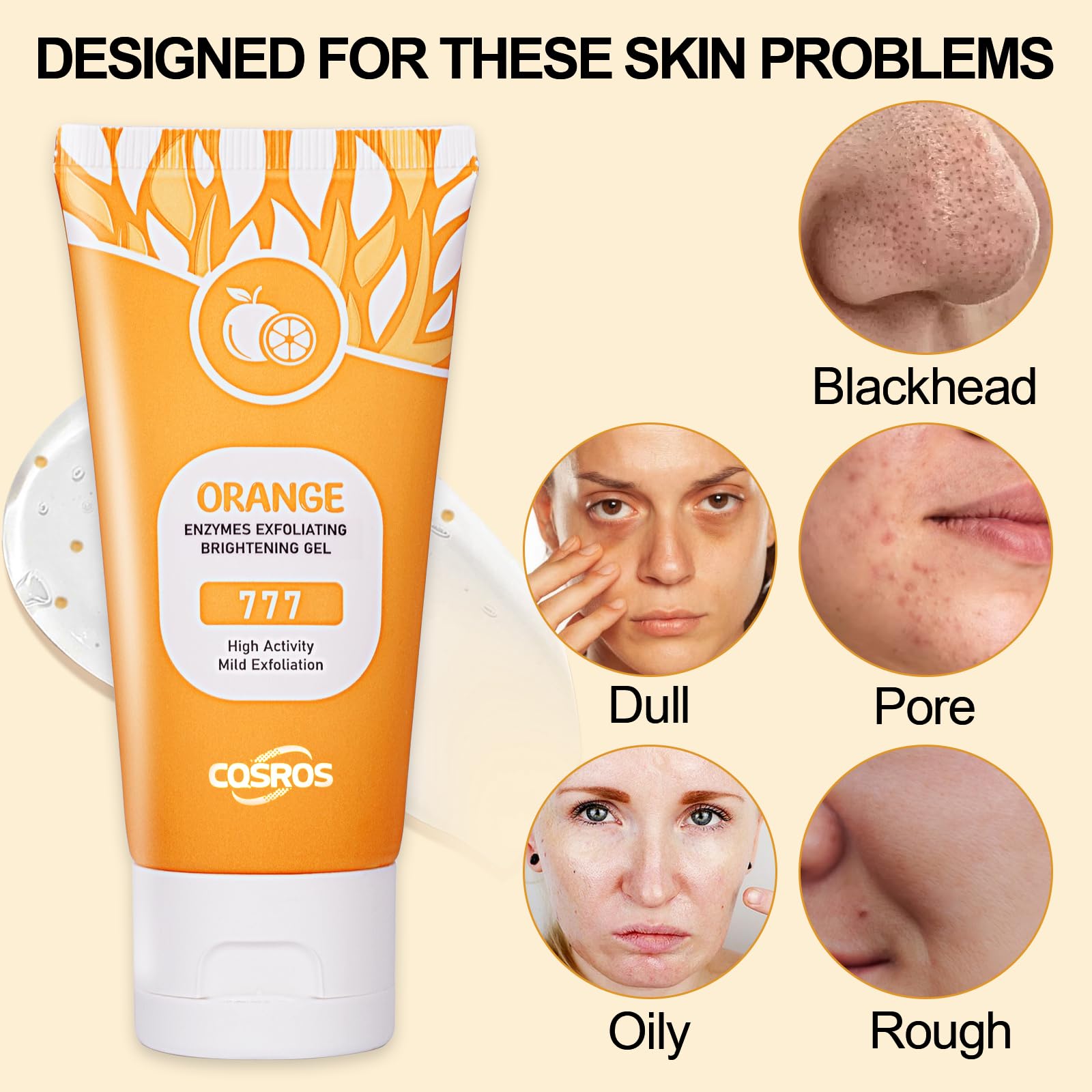 FAIRYTALESPACE orange exfoliating gel scrub on the body, refreshing cleanse and smooth skin
