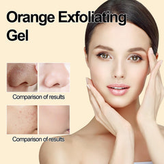 FAIRYTALESPACE orange exfoliating gel scrub foam forming on skin