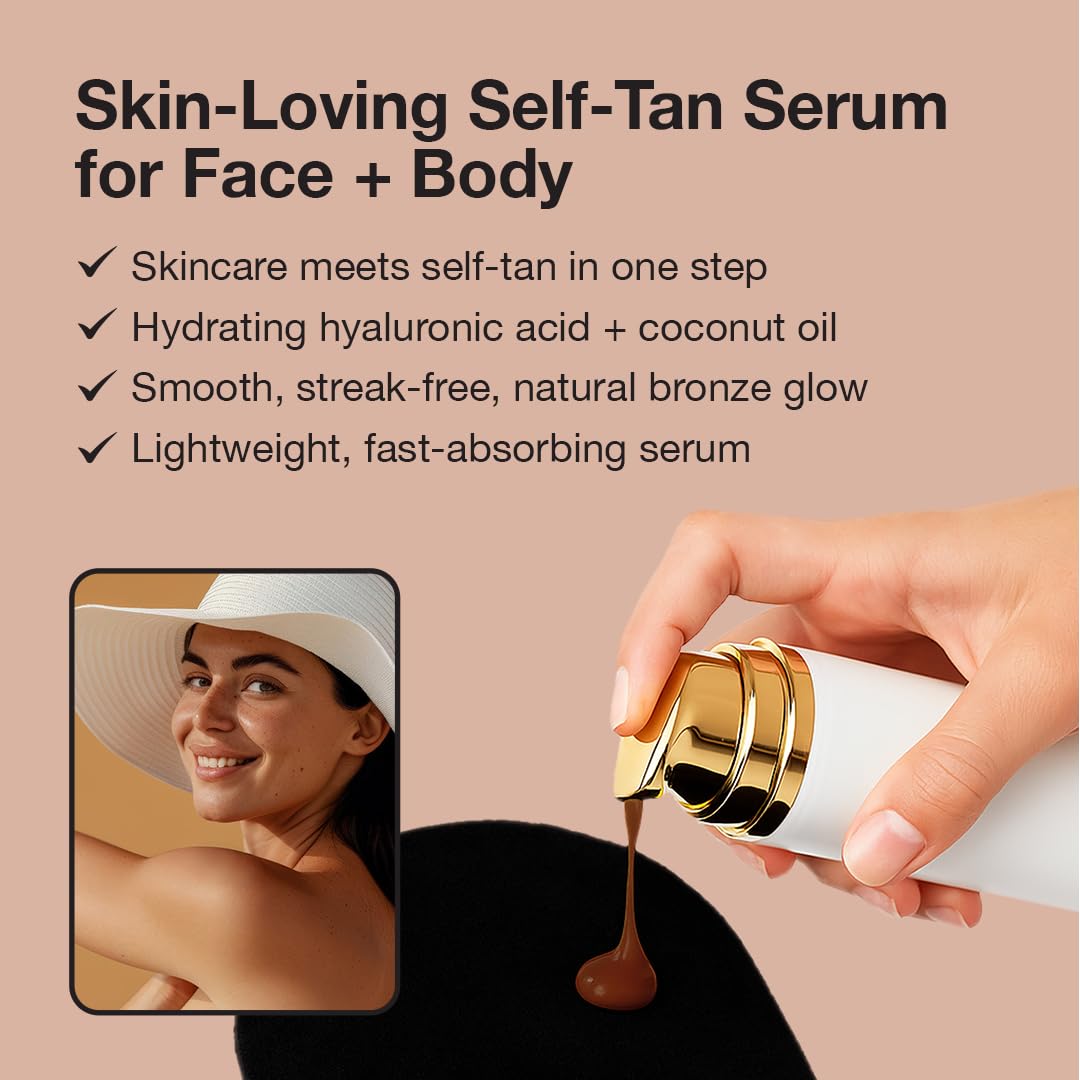 Fake Bake Flawless Coconut serum application on hands for even tint