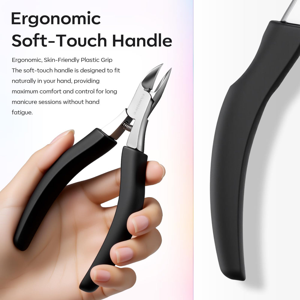 FAMILIFE Cuticle Nippers stainless steel blades resist rust and stay sharp