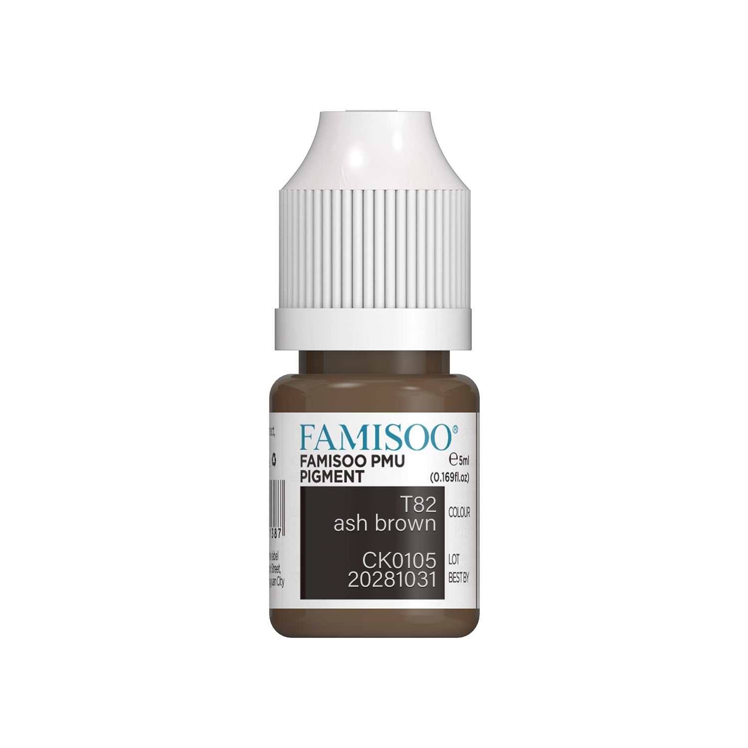 FAMISOO PMU eyebrow pigments bottle in ash brown long lasting color option