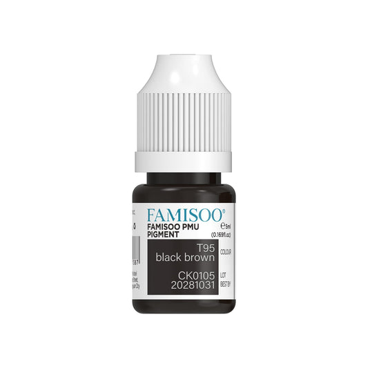 FAMISOO PMU pigments eyebrow ink jar for precise microblading color blending.