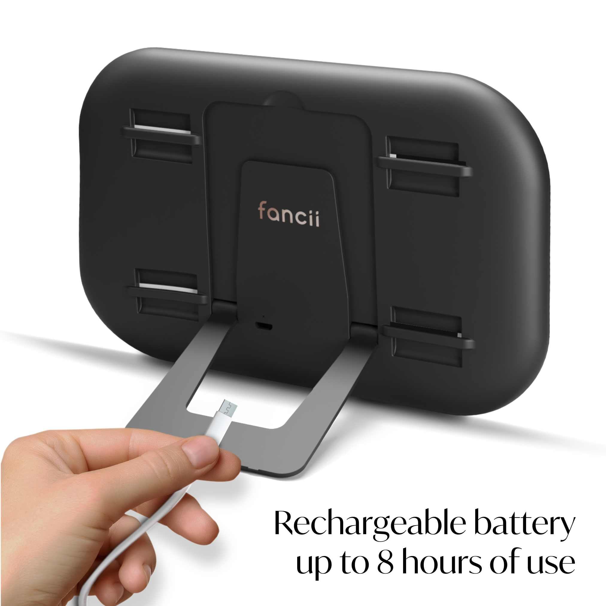 Fancii Juni distortion-free glass reflecting a clear, true image