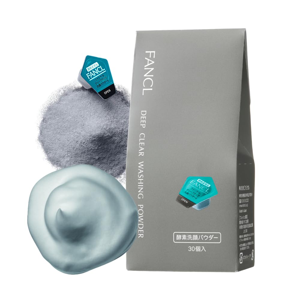 FANCL Deep Clear Washing Powder packaging signals premium daily cleanser