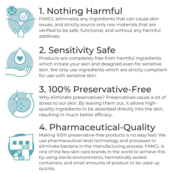 FANCL product in hand demonstrates easy use and prep for serums