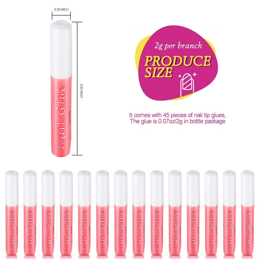 Close-up of Fandamei 0.07 oz bottle showing precision tip for small nail tips.