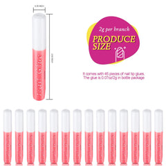 Close-up of Fandamei 0.07 oz bottle showing precision tip for small nail tips.