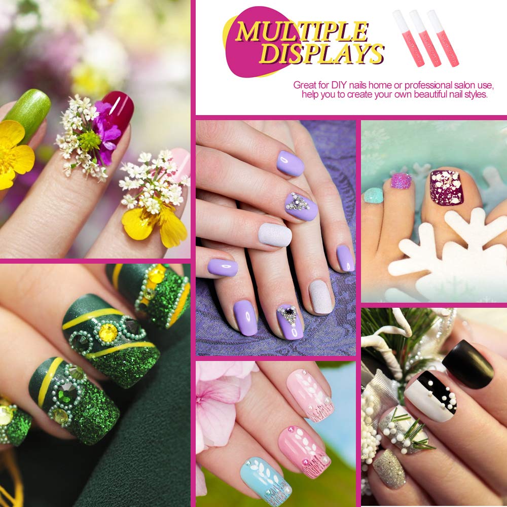 Fast-drying bonding for neat, long-lasting nail tips.
