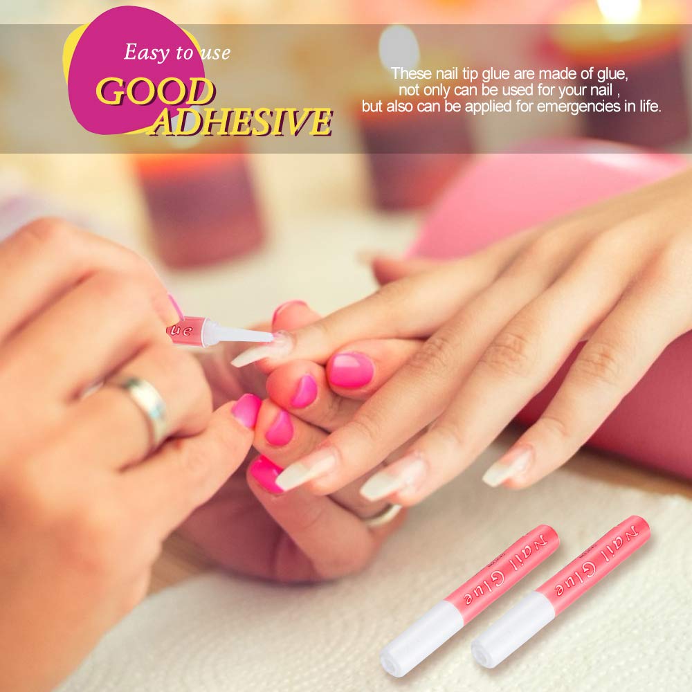 DIY manicure with Fandamei glue for salon-quality press-ons.