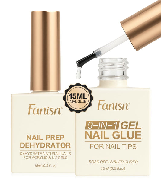 Fanisn 9-in-1 kit main image for all-in-one nail prep and bonding.