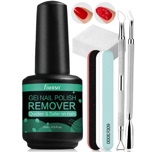 Fanisn Gel Nail Polish Remover Kit front view for easy at-home gel removal