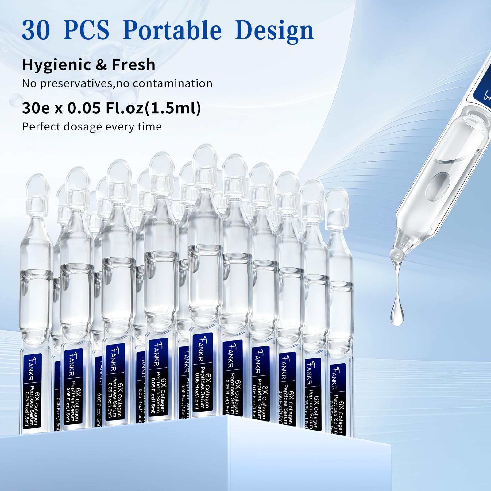 Twisting open a single-dose ampoule from the Fankr set