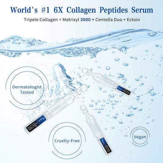 Fankr 6X Collagen Serum single-dose ampoules ready for hygienic use