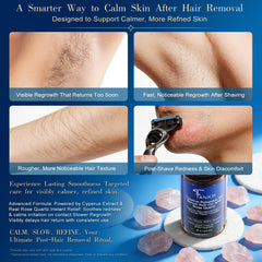 Lightweight non-greasy formula shown on skin with fast absorption.