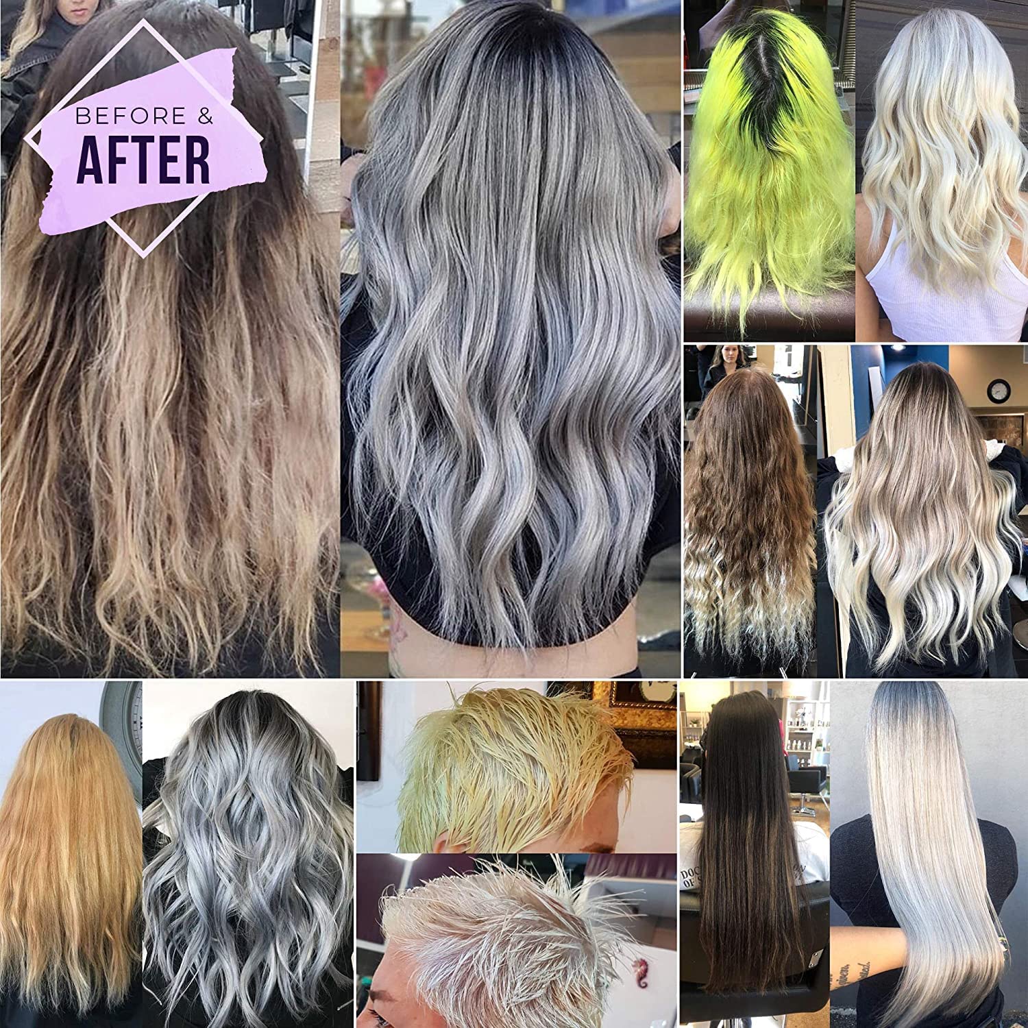 No Yellow shampoo supports at-home toning and shine maintenance.