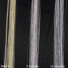 Pour action of Fanola No Yellow Shampoo to demonstrate lather-ready consistency.