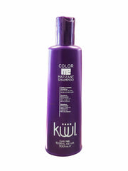 Fantasy Nails Kuul Matizant Shampoo purple bottle enhances color for gray, blond, or bleached hair
