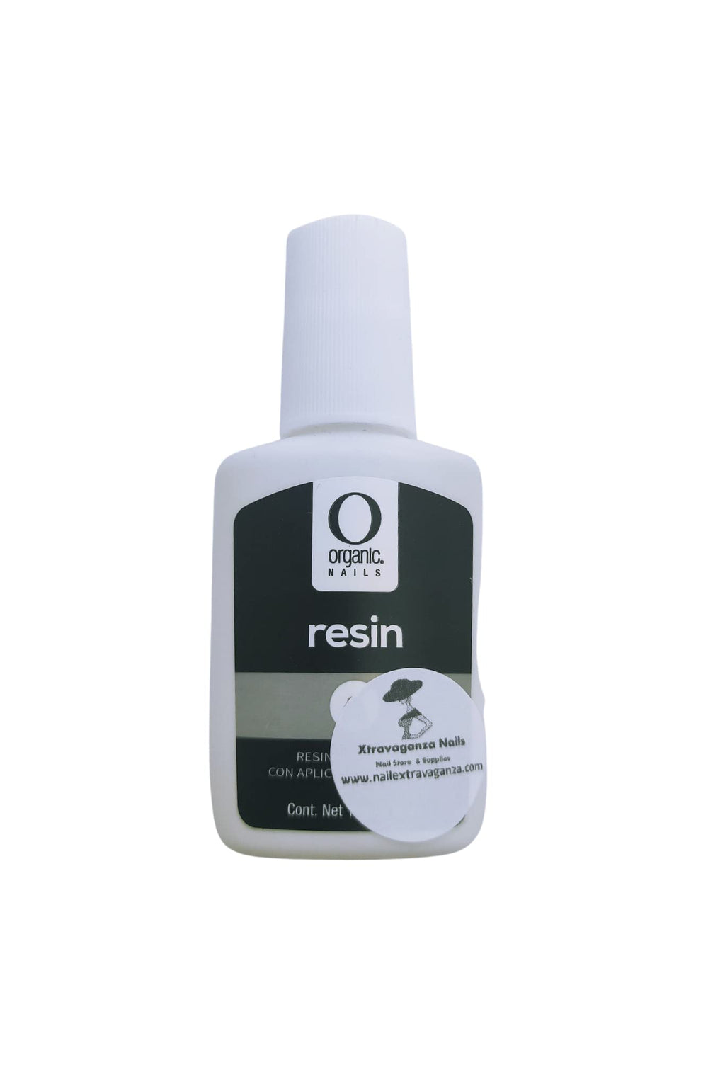 Fantasy Nails Organic Nails Resin Brush On 12ml bottle with precise brush for controlled adhesion.