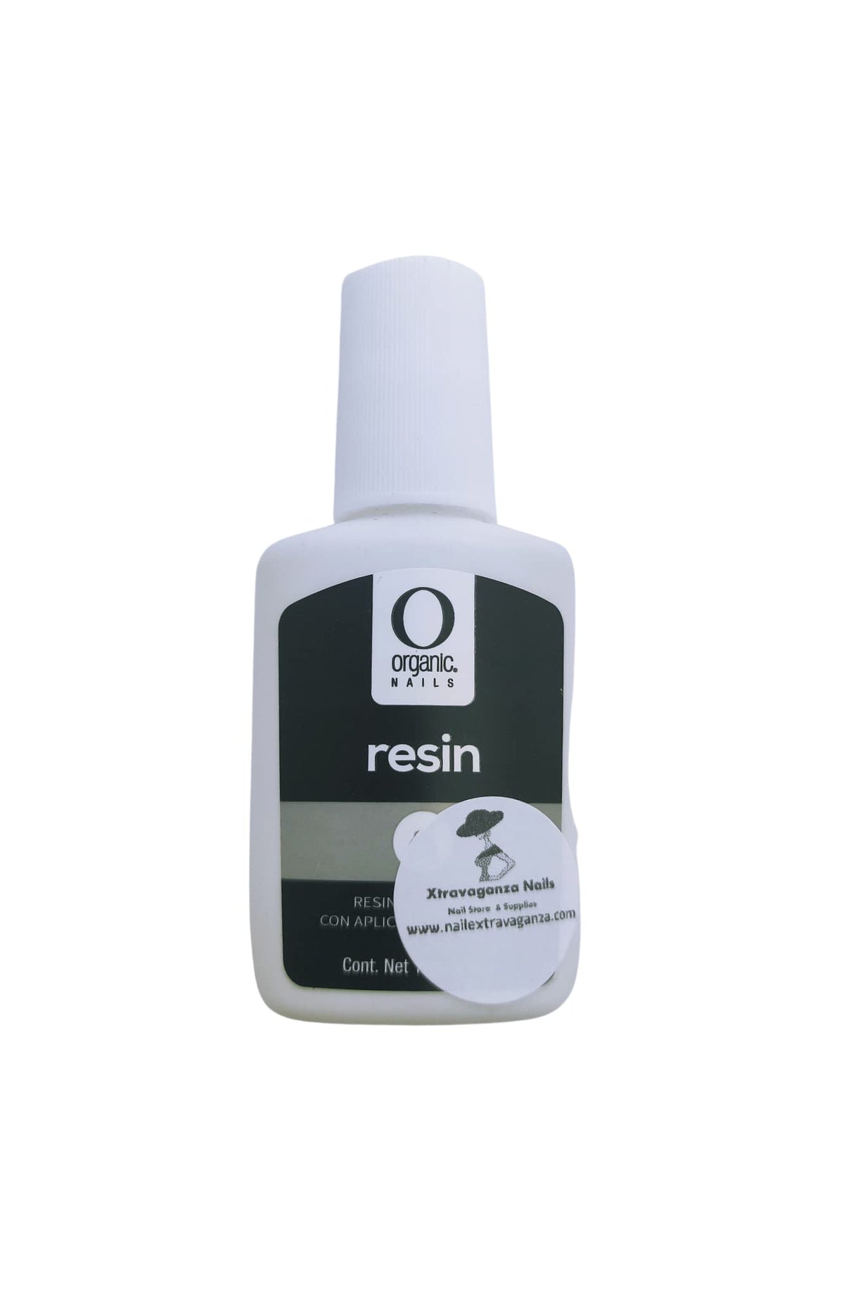 Fantasy Nails Organic Nails Resin Brush On 12ml bottle with precise brush for controlled adhesion.