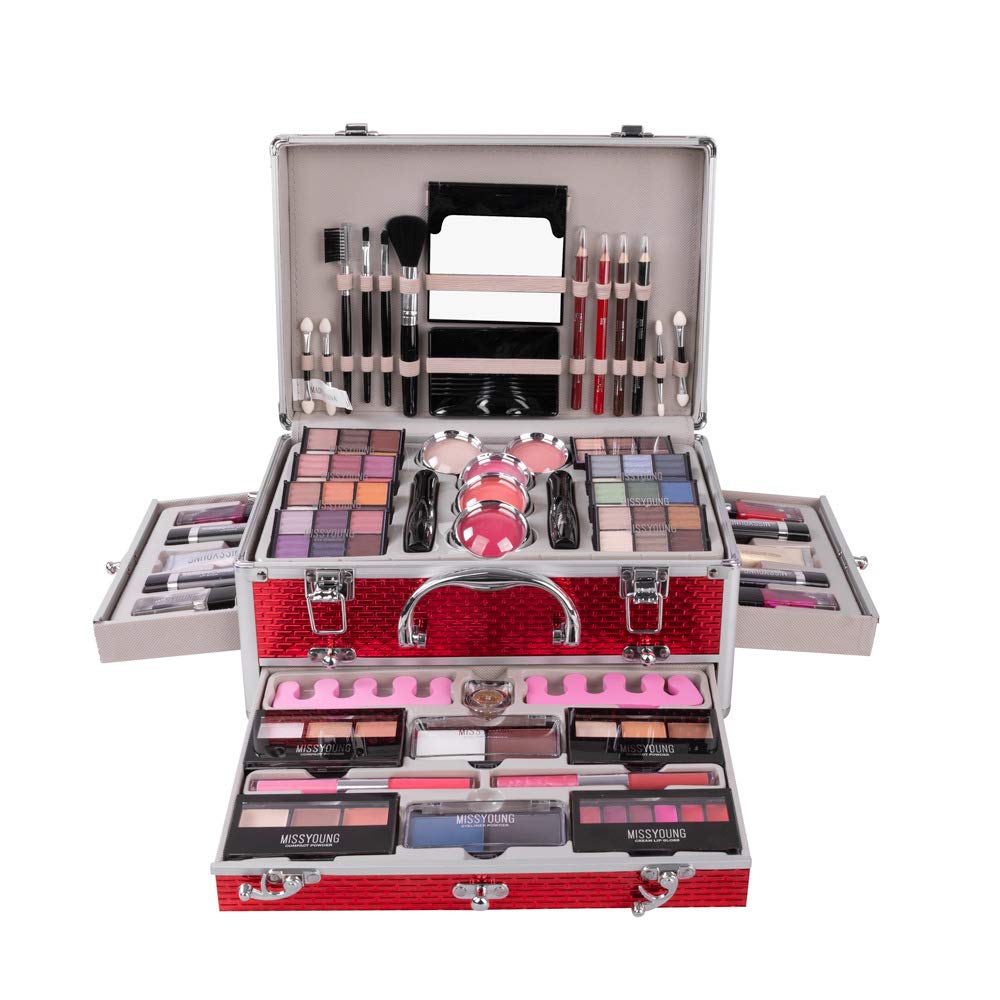 FantasyDay all-in-one holiday makeup gift set case shows portable design for travel