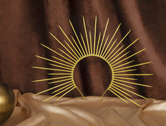 Fantherin Halo Crown headpiece adds shine for Halloween and party photos.