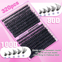 FanXiton 100D lashes displayed for fuller volume look