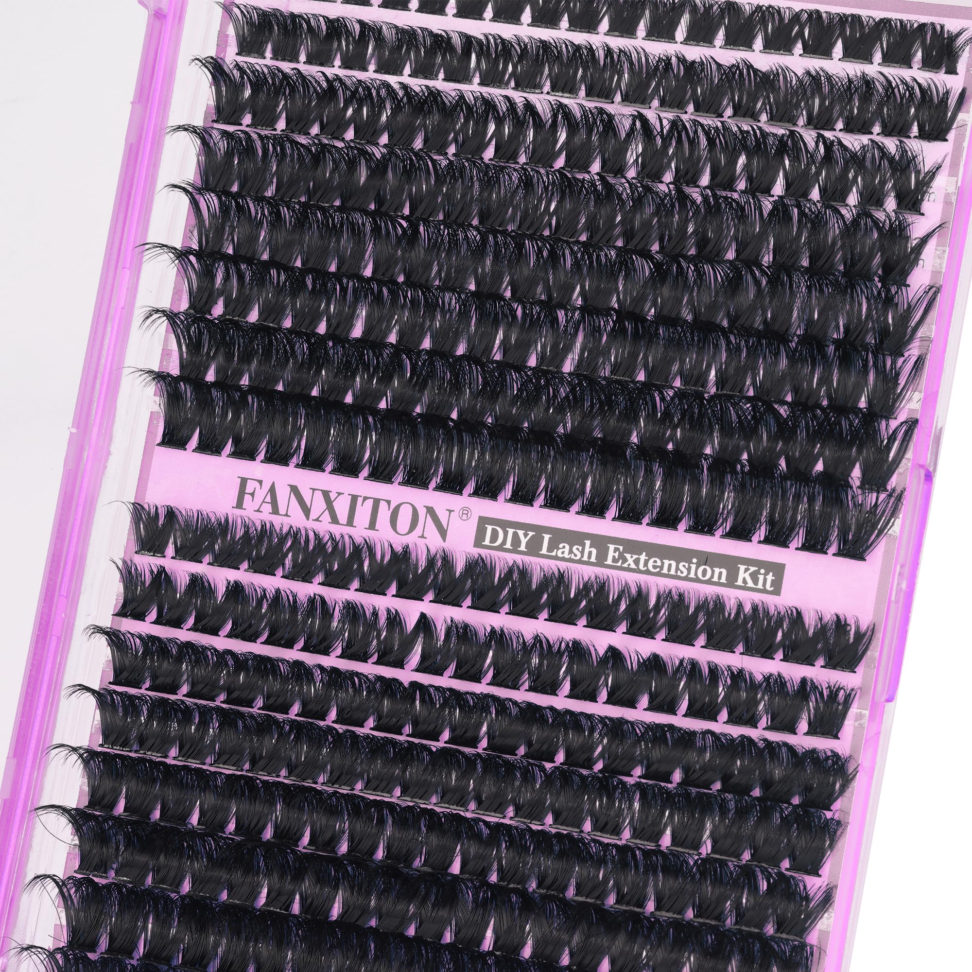 FanXiton 312 cluster lashes highlight soft, lightweight fibers
