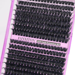 FanXiton 312 cluster lashes highlight soft, lightweight fibers