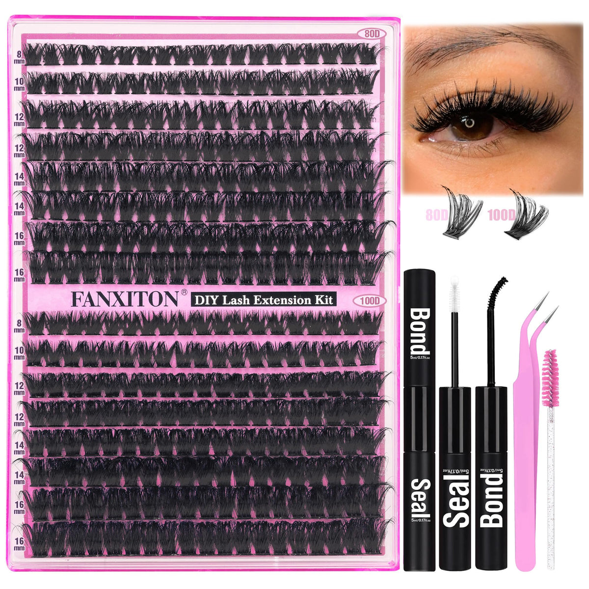 FanXiton DIY lash kit box ready for at-home lash upgrades
