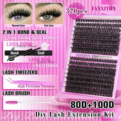FanXiton kit contents laid out for simple at-home application