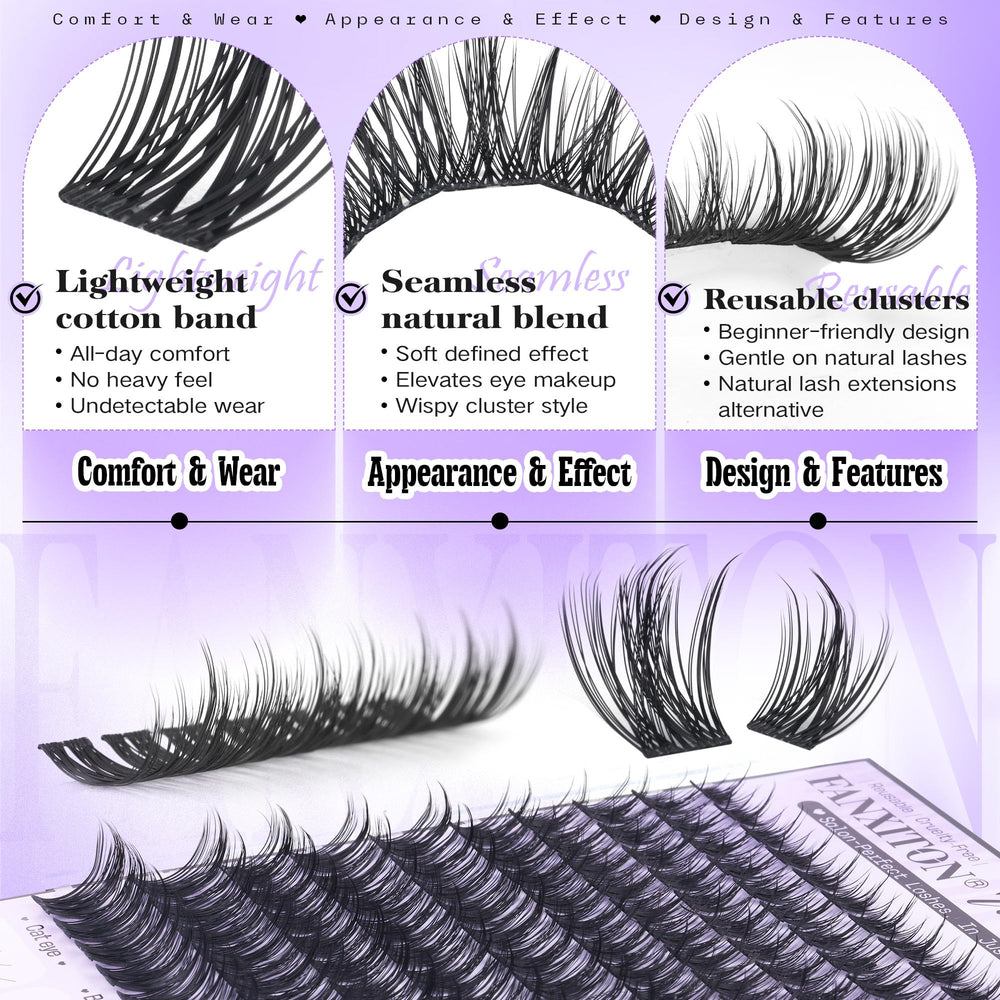 FanXiton natural-look lashes provide all-day comfort