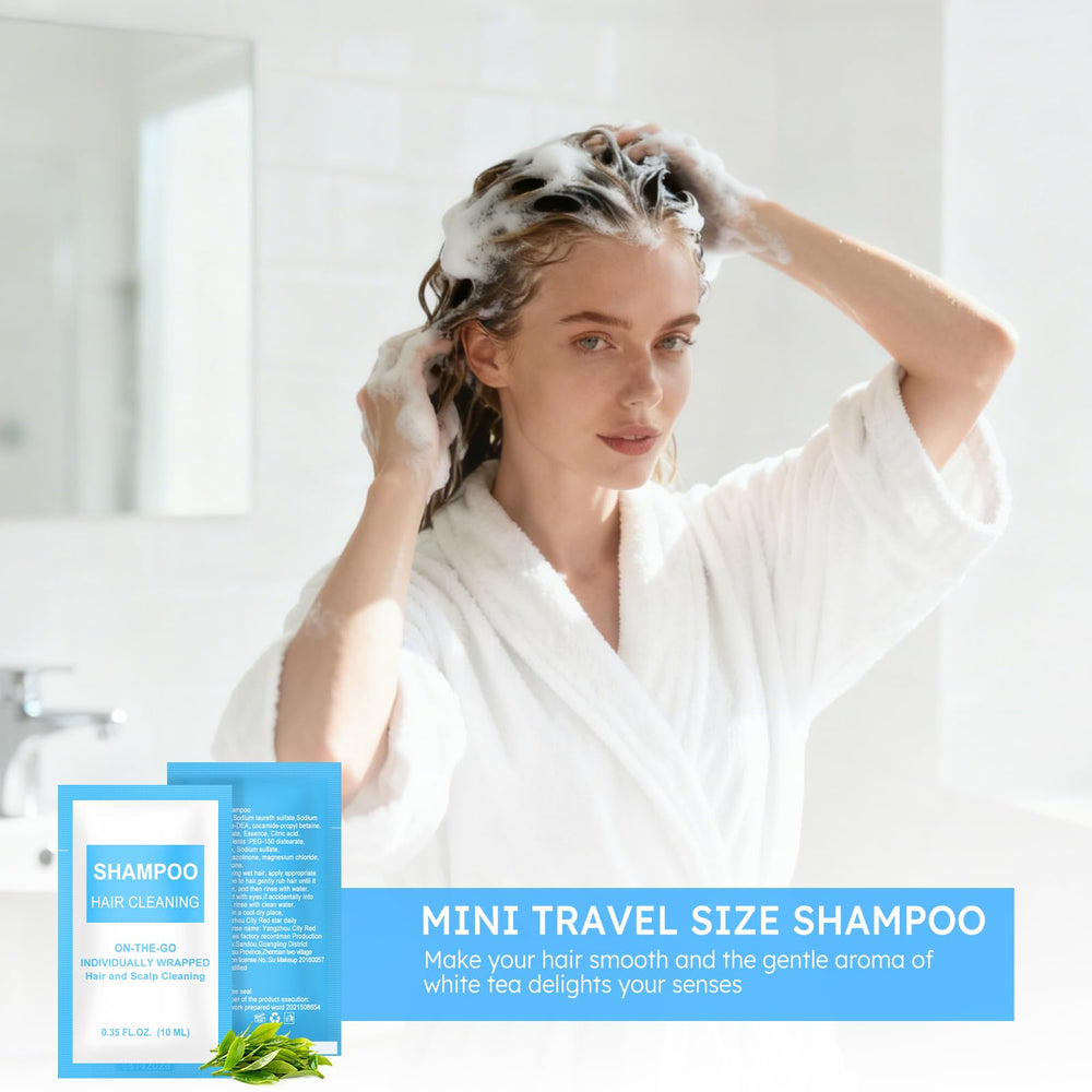 FAOEHN mini shampoo packet 0.35 oz with single-use convenience.