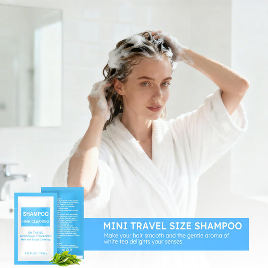 FAOEHN mini shampoo packet 0.35 oz with single-use convenience.