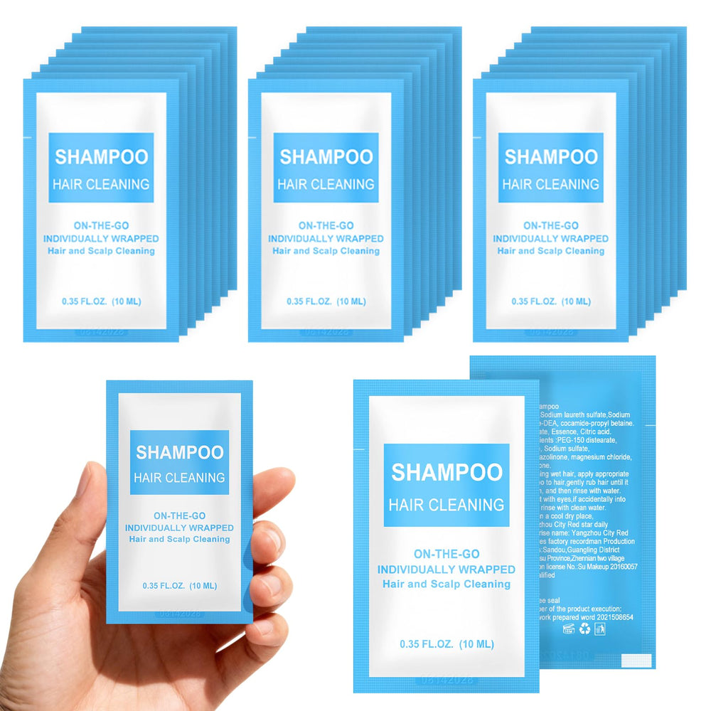 FAOEHN travel-size shampoo packets bulk for hotels and guests.