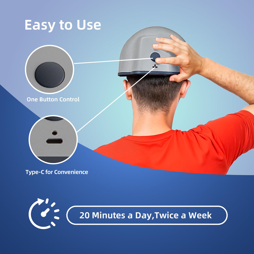 Hair Growth Device fits hairline and temples for balanced coverage