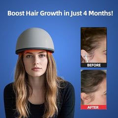 Hair Growth Device hands-free design enables relaxed use during TV time