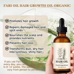 Pour shot of Fari Oil demonstrating quick absorption for daily use