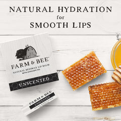 Smooth glide of Farm & Bee lip balm during application