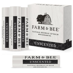 Farm & Bee lip balm unscented pack provides daily hydration for lips
