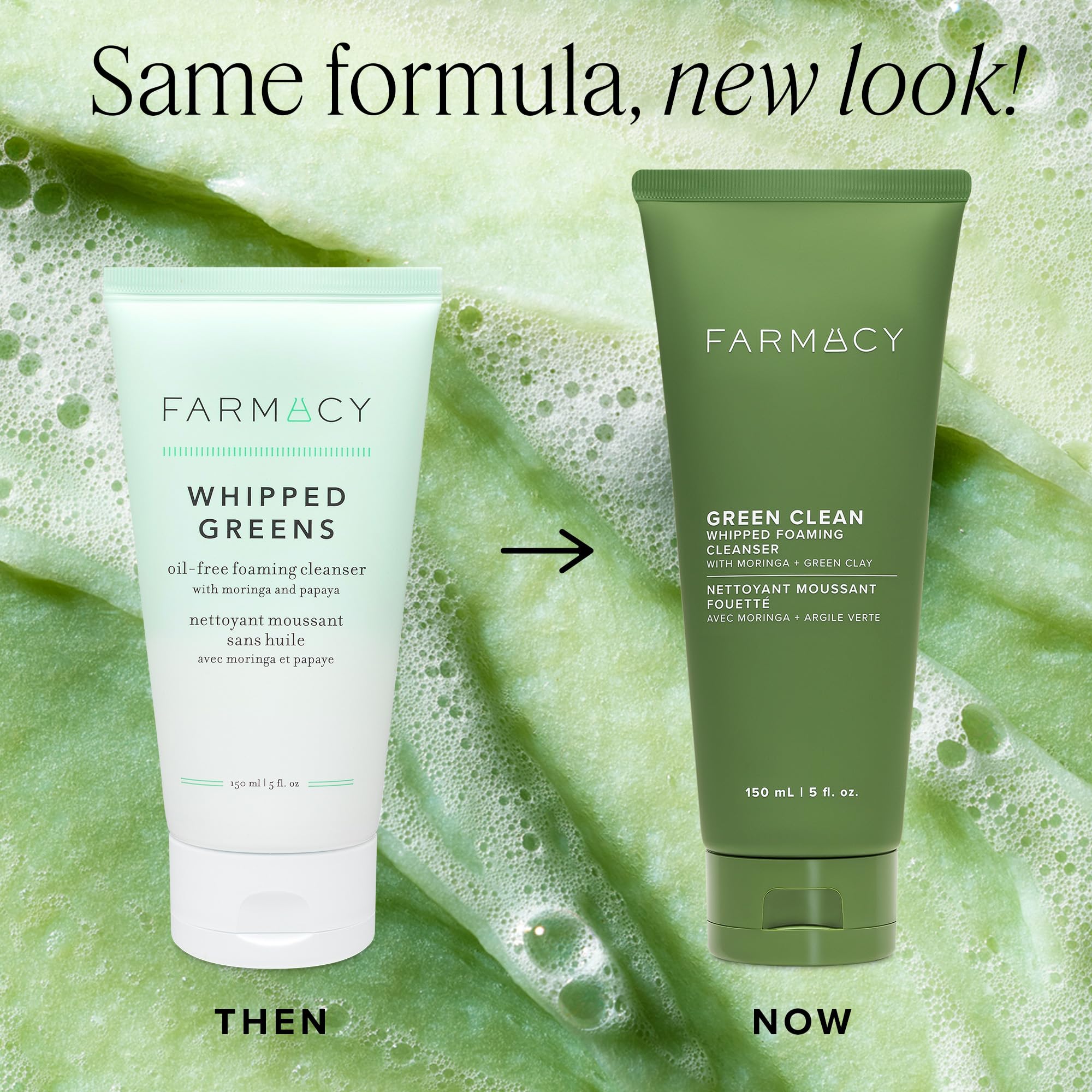 Close-up of foam lather shows airy, gentle cleansing for combination skin.
