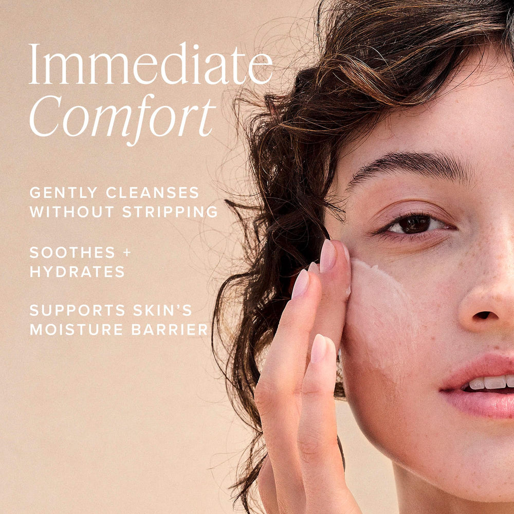 Foamy creamy lather from Farmacy cleanser demonstrates daily cleansing ease.