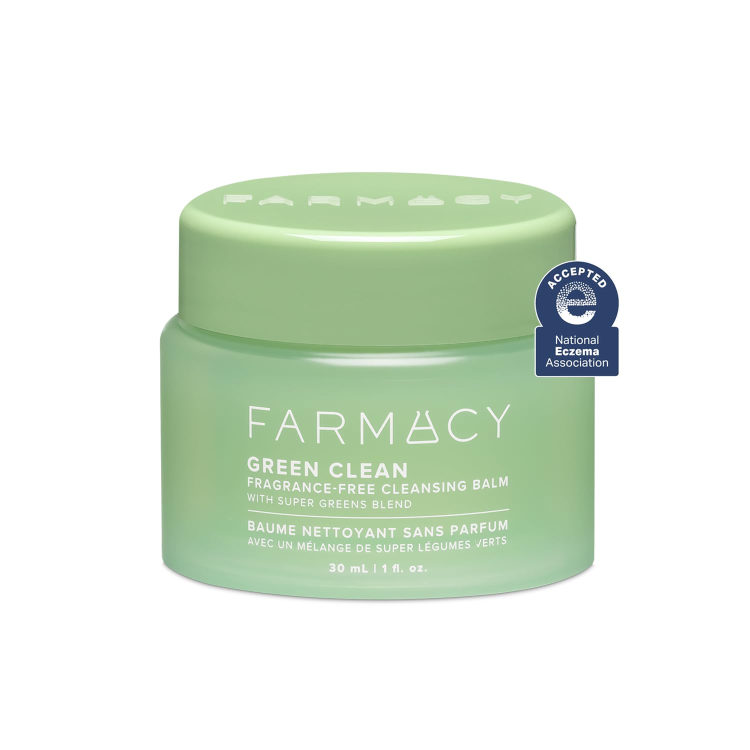 Farmacy Green Clean remover balm in a jar melts makeup gently for sensitive skin and hydration