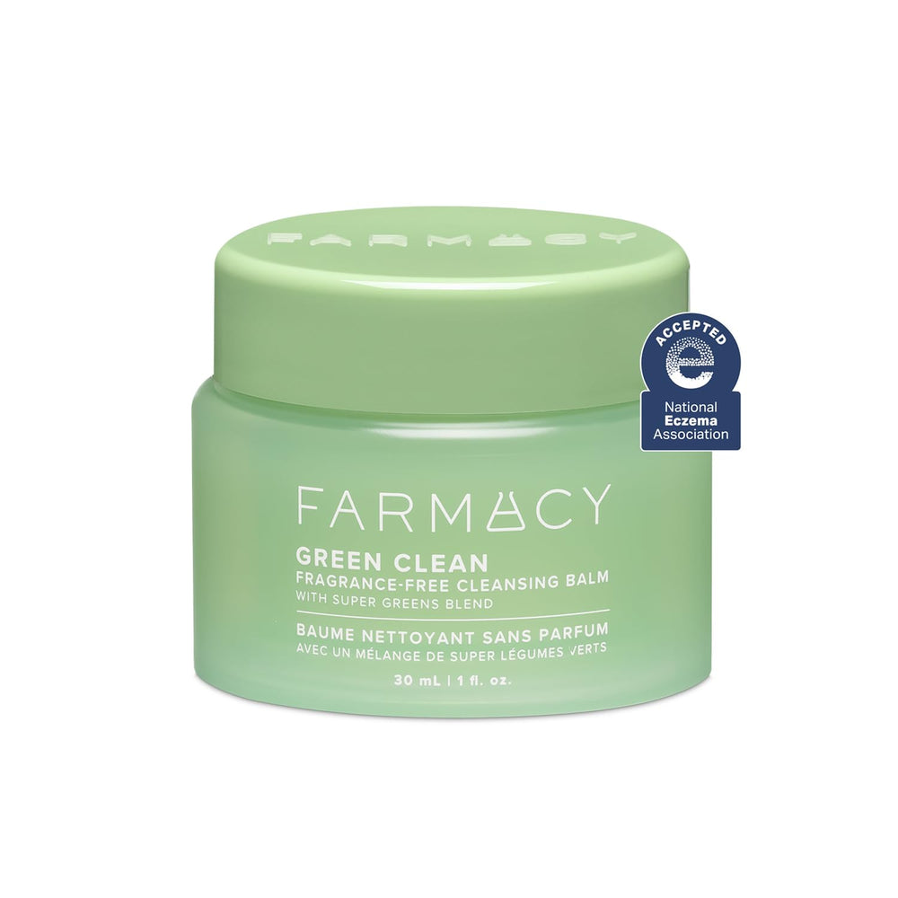 Farmacy Green Clean remover balm in a jar melts makeup gently for sensitive skin and hydration